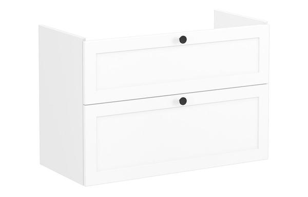 VitrA Root Classic 100cm 2 Drawer Washbasin Unit - Matt White
